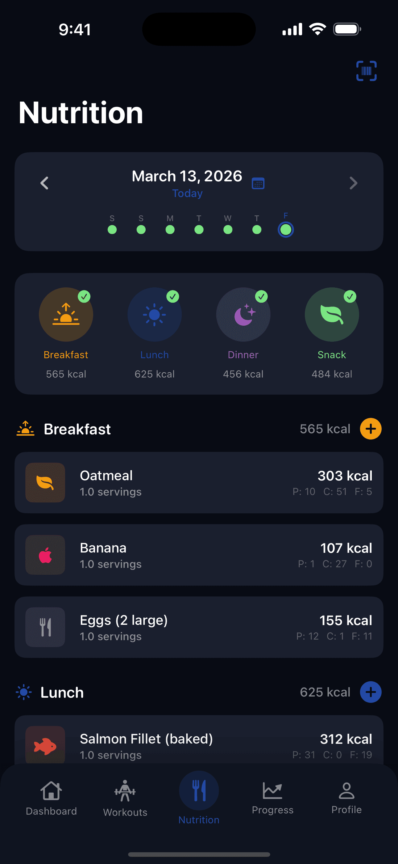Nutrition Tracking